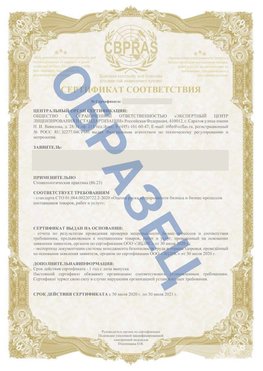 Образец Сертификат СТО 01.064.00220722.2-2020 Менделеево Сертификат СТО 01.064.00220722.2-2020 